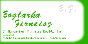 boglarka firneisz business card